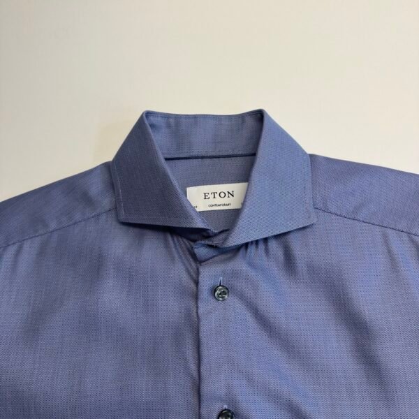 Eton Contemporary Dress Shirt Blue 15.5 39 Men’s Twill