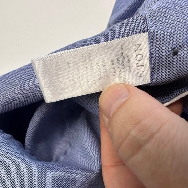 Eton Contemporary Dress Shirt Blue 15.5 39 Men’s Twill