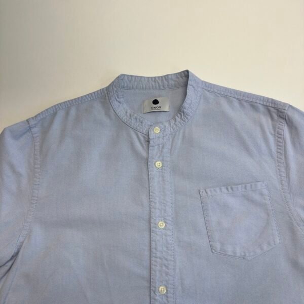 NN07 Samuel 5677 Shirt Men's XL Blue Slim Long Sleeve Oxford Grandad