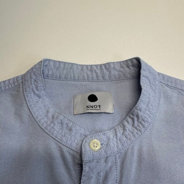 NN07 Samuel 5677 Shirt Men's XL Blue Slim Long Sleeve Oxford Grandad