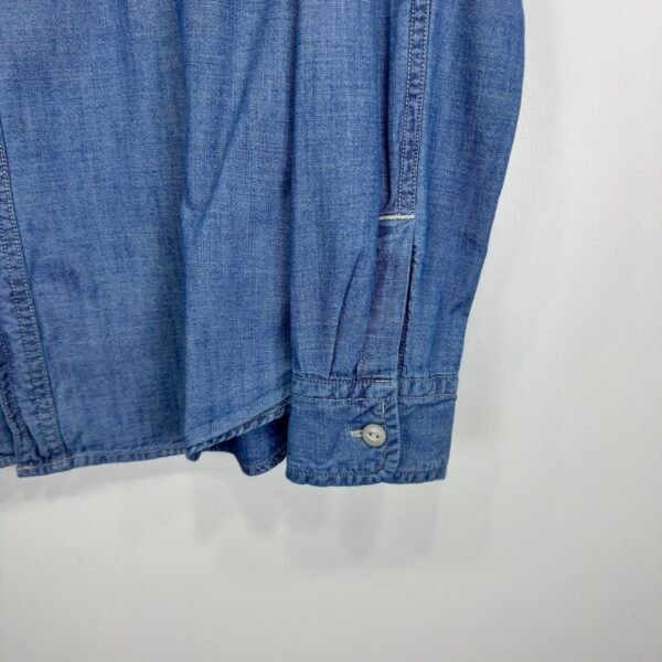 Uniqlo Chambray Overshirt Blue Men’s S Slim Fit Long Sleeve