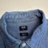 Uniqlo Chambray Overshirt Blue Men’s S Slim Fit Long Sleeve