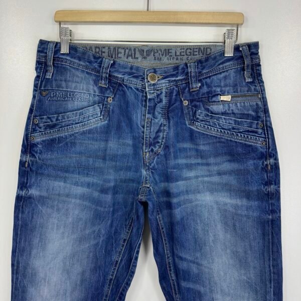PME Legend Bare Metal Jeans Blue W33 L31 Men’s Straight Fit