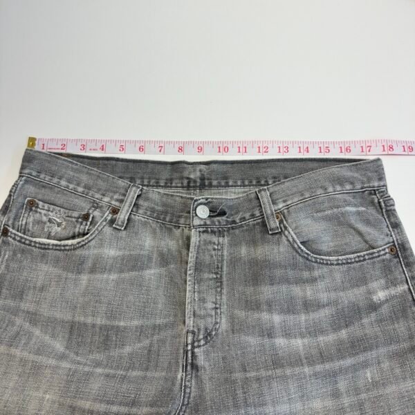 Levi’s 501 Jeans Grey W35 L32 Men’s Straight Fit Distressed