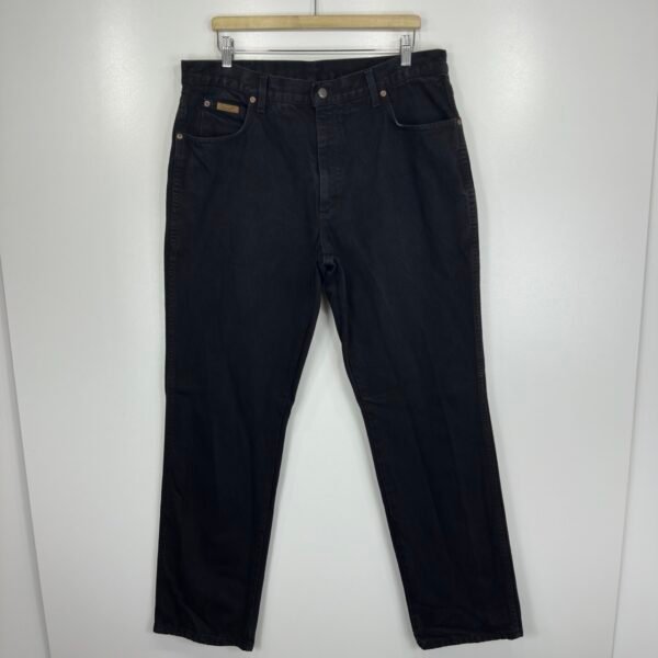 Wrangler Texas Jeans Black W37 L34 Men’s Straight Fit Zip