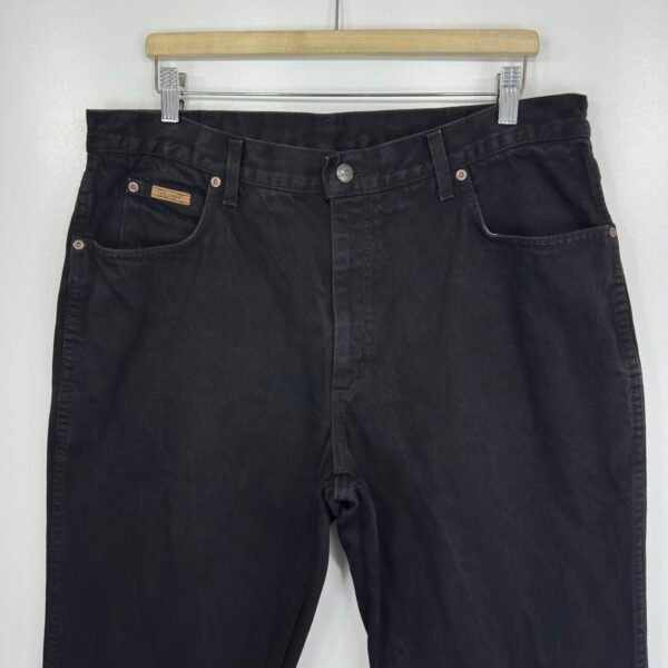 Wrangler Texas Jeans Black W37 L34 Men’s Straight Fit Zip