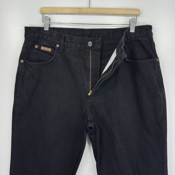 Wrangler Texas Jeans Black W37 L34 Men’s Straight Fit Zip
