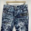 Kosmo Lupo Jeans Blue W36 L32 Men’s Acid Wash Straight Zip