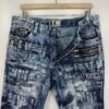 Kosmo Lupo Jeans Blue W36 L32 Men’s Acid Wash Straight Zip
