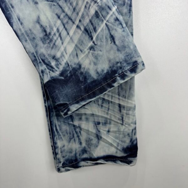 Kosmo Lupo Jeans Blue W36 L32 Men’s Acid Wash Straight Zip