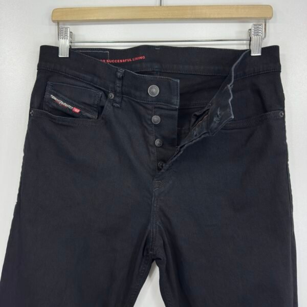 Open button fly on Diesel 2005 black jeans