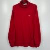 Chemise Lacoste 5191L Turtle Neck Top Red Size 4 / M Men’s Long Sleeve
