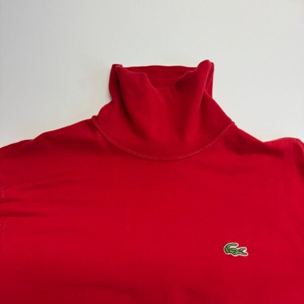 Chemise Lacoste 5191L Turtle Neck Top Red Size 4 / M Men’s Long Sleeve