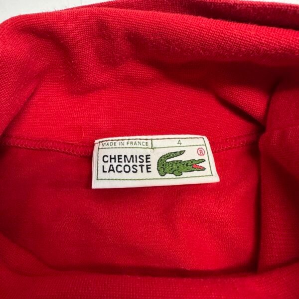 Chemise Lacoste 5191L Turtle Neck Top Red Size 4 / M Men’s Long Sleeve
