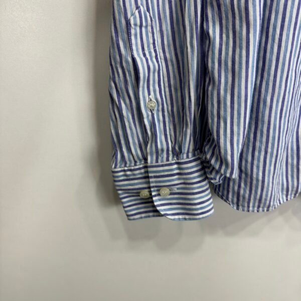 Paul & Shark Linen Blend Shirt Blue Striped XL / 43 17.5 Men’s Long Sleeve