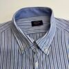 Paul & Shark Linen Blend Shirt Blue Striped XL / 43 17.5 Men’s Long Sleeve