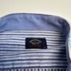 Paul & Shark Linen Blend Shirt Blue Striped XL / 43 17.5 Men’s Long Sleeve