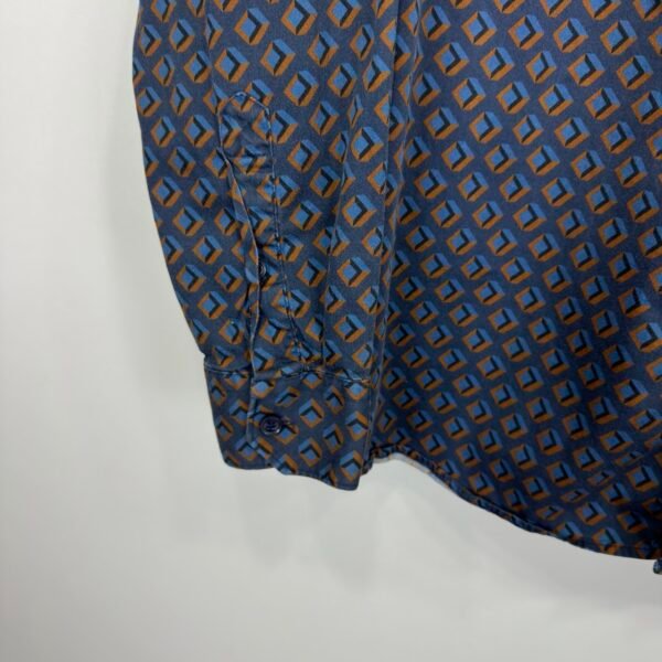 Ted Baker Shirt Geometric Pattern Size 5 / L Men’s Slim Fit