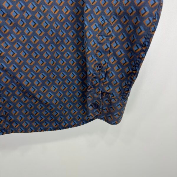 Ted Baker Shirt Geometric Pattern Size 5 / L Men’s Slim Fit