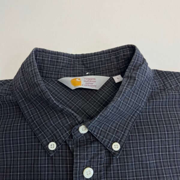 Carhartt Light Shirt Grey Check L Men’s Slim Fit Long Sleeve