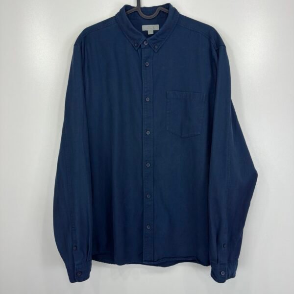 COS Button Down Shirt Dark Blue M Men’s Long Sleeve Twill