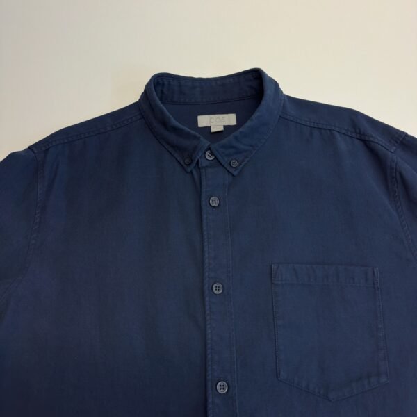 COS Button Down Shirt Dark Blue M Men’s Long Sleeve Twill