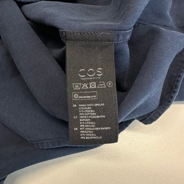 COS Button Down Shirt Dark Blue M Men’s Long Sleeve Twill