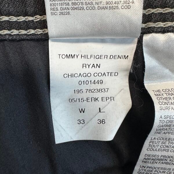 Tommy Hilfiger Ryan Jeans Black W33 L36 Men’s Coated Straight