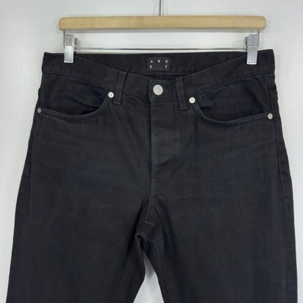 IMG_5999 Large ASKET Jeans Black W31 L34 Men’s Slim Tapered Button Fly