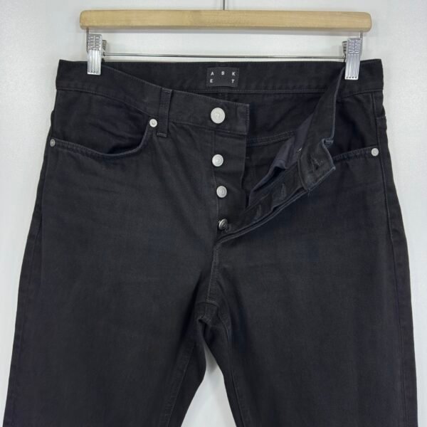 IMG_6001 Large ASKET Jeans Black W31 L34 Men’s Slim Tapered Button Fly