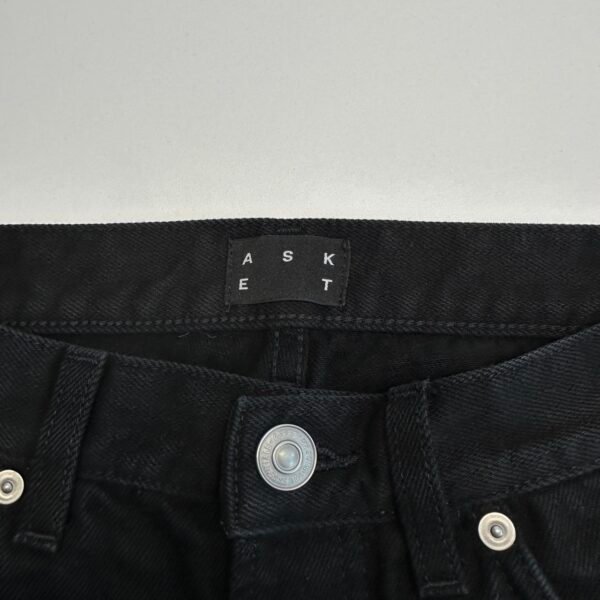 IMG_6008 Large ASKET Jeans Black W31 L34 Men’s Slim Tapered Button Fly