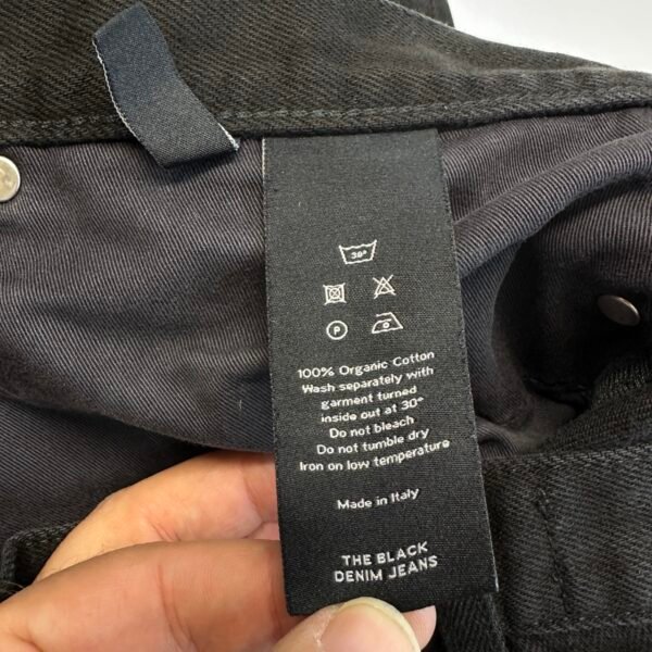 IMG_6009 Large ASKET Jeans Black W31 L34 Men’s Slim Tapered Button Fly