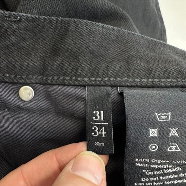 IMG_6010 Large ASKET Jeans Black W31 L34 Men’s Slim Tapered Button Fly
