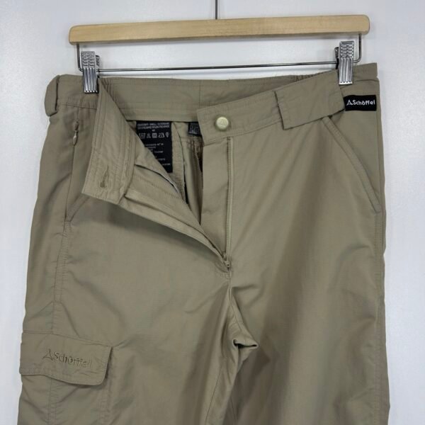 Schöffel Outdoor Cargo Pants Hiking Trousers Women's W30 L32 Beige Travel Zip