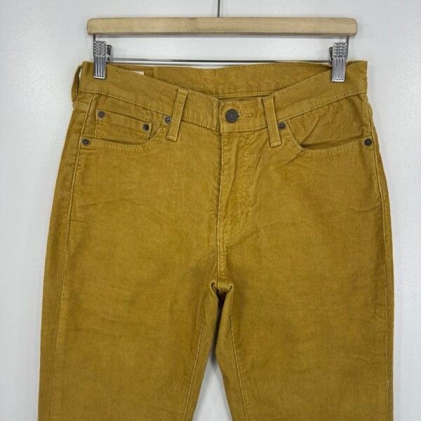 IMG_6198 Large Levi’s 514 Mustard Corduroy Trousers W30 L34 Men’s Slim Fit