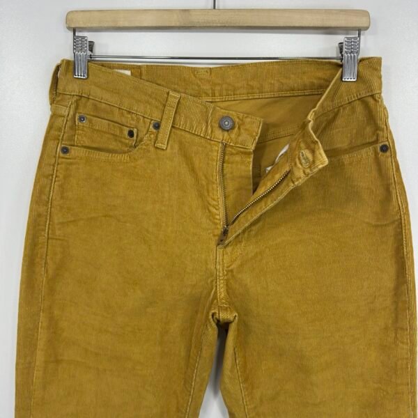 IMG_6199 Large Levi’s 514 Mustard Corduroy Trousers W30 L34 Men’s Slim Fit