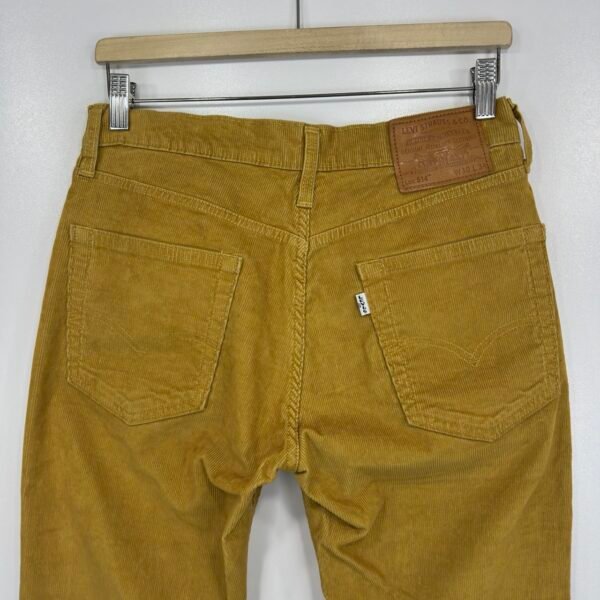 IMG_6200 Large Levi’s 514 Mustard Corduroy Trousers W30 L34 Men’s Slim Fit