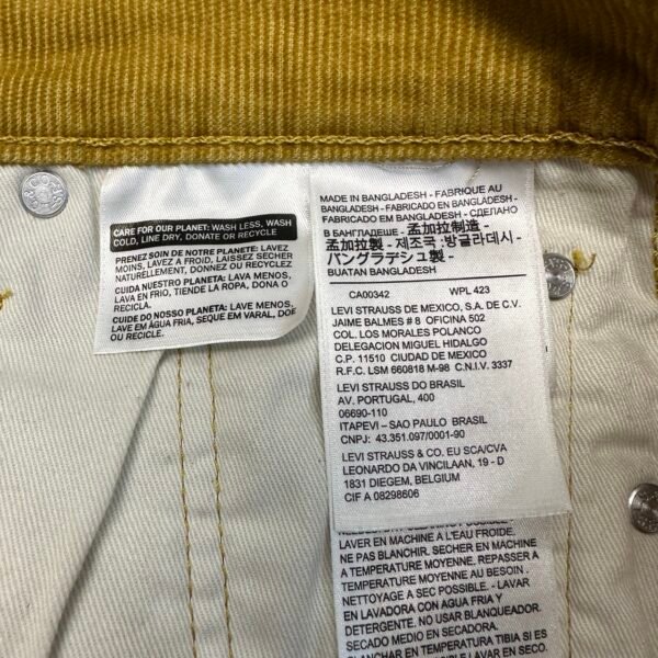 IMG_6206 Large Levi’s 514 Mustard Corduroy Trousers W30 L34 Men’s Slim Fit