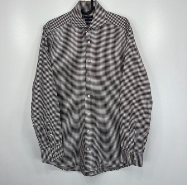 Suitsupply Check Formal Shirt 38 15 Men’s Slim Fit Cutaway
