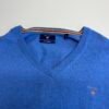 IMG_6275 Large Gant Sweater Blue V-Neck Cotton Wool Blend Men’s XL
