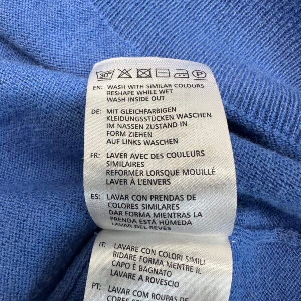 IMG_6278 Large Gant Sweater Blue V-Neck Cotton Wool Blend Men’s XL