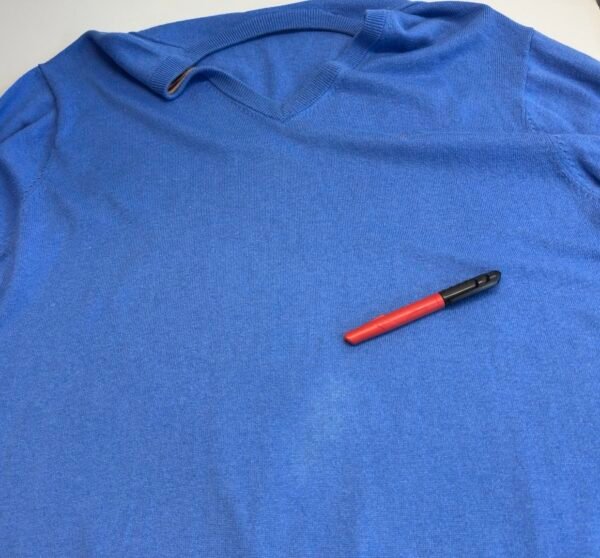 IMG_6280 Large Gant Sweater Blue V-Neck Cotton Wool Blend Men’s XL