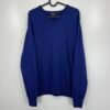IMG_6281 Large Fred Perry Sweater Blue V-Neck Merino Wool Cotton Men’s M