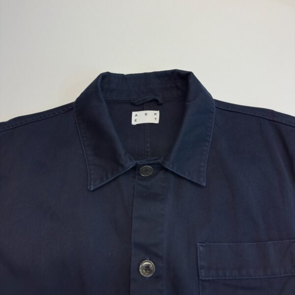 IMG_6297 Large Asket The Overshirt Navy Blue Twill Organic Cotton Men’s M
