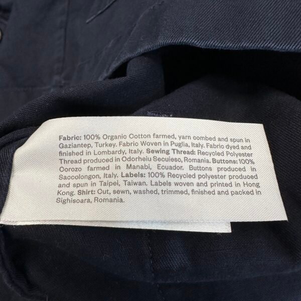 IMG_6301 Large Asket The Overshirt Navy Blue Twill Organic Cotton Men’s M