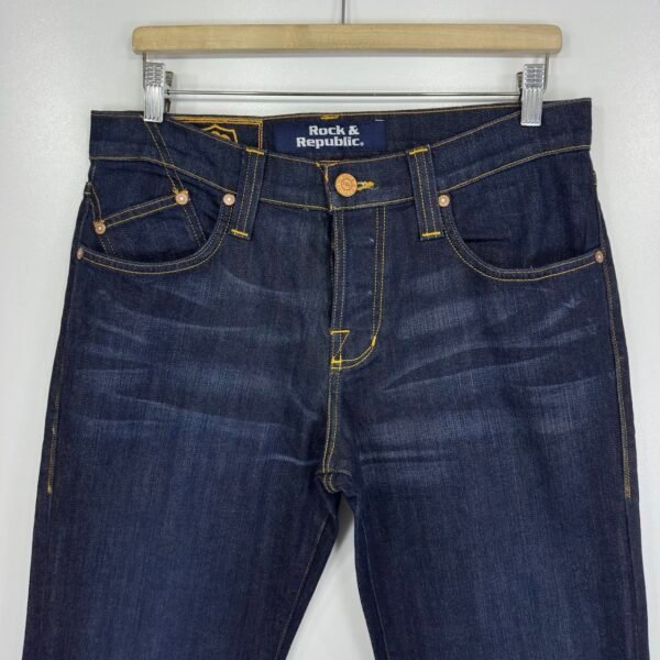 IMG_6308 Large Rock & Republic Henlee Jeans Blue Bootcut Stretch Denim Men’s W34 L34