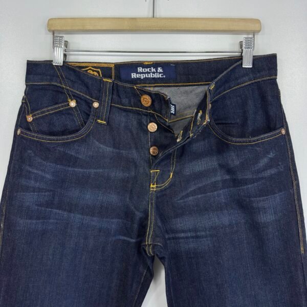 IMG_6309 Large Rock & Republic Henlee Jeans Blue Bootcut Stretch Denim Men’s W34 L34