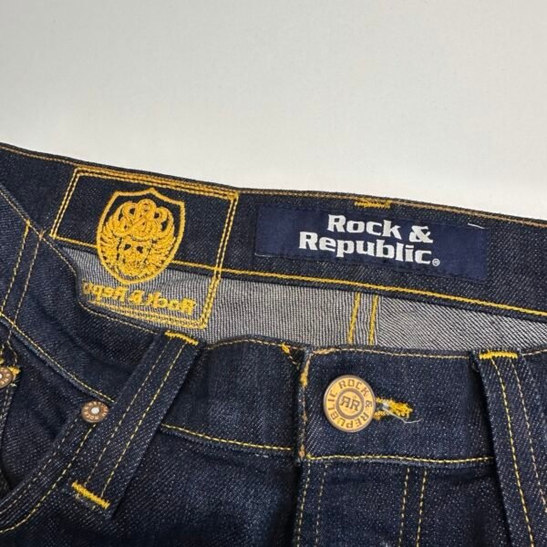 IMG_6315 Large Rock & Republic Henlee Jeans Blue Bootcut Stretch Denim Men’s W34 L34