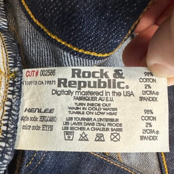 IMG_6318 Large Rock & Republic Henlee Jeans Blue Bootcut Stretch Denim Men’s W34 L34