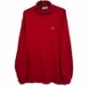 Chemise Lacoste 5191L Turtle Neck Top Red Size 4 M Men’s Long Sleeve